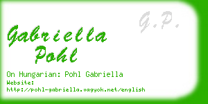 gabriella pohl business card